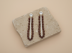 Garnet drop earrings