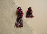 Bordeaux rain earrings