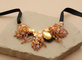 Amber lava necklace