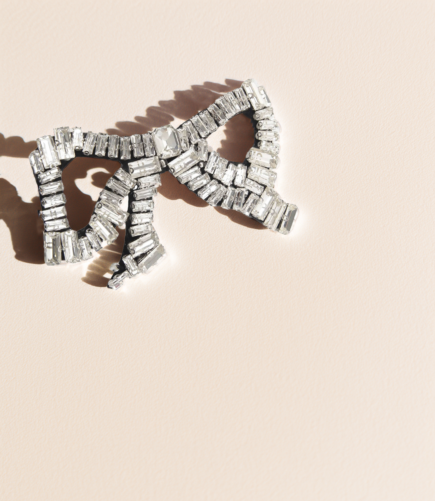 Crystal Bow Brooch
