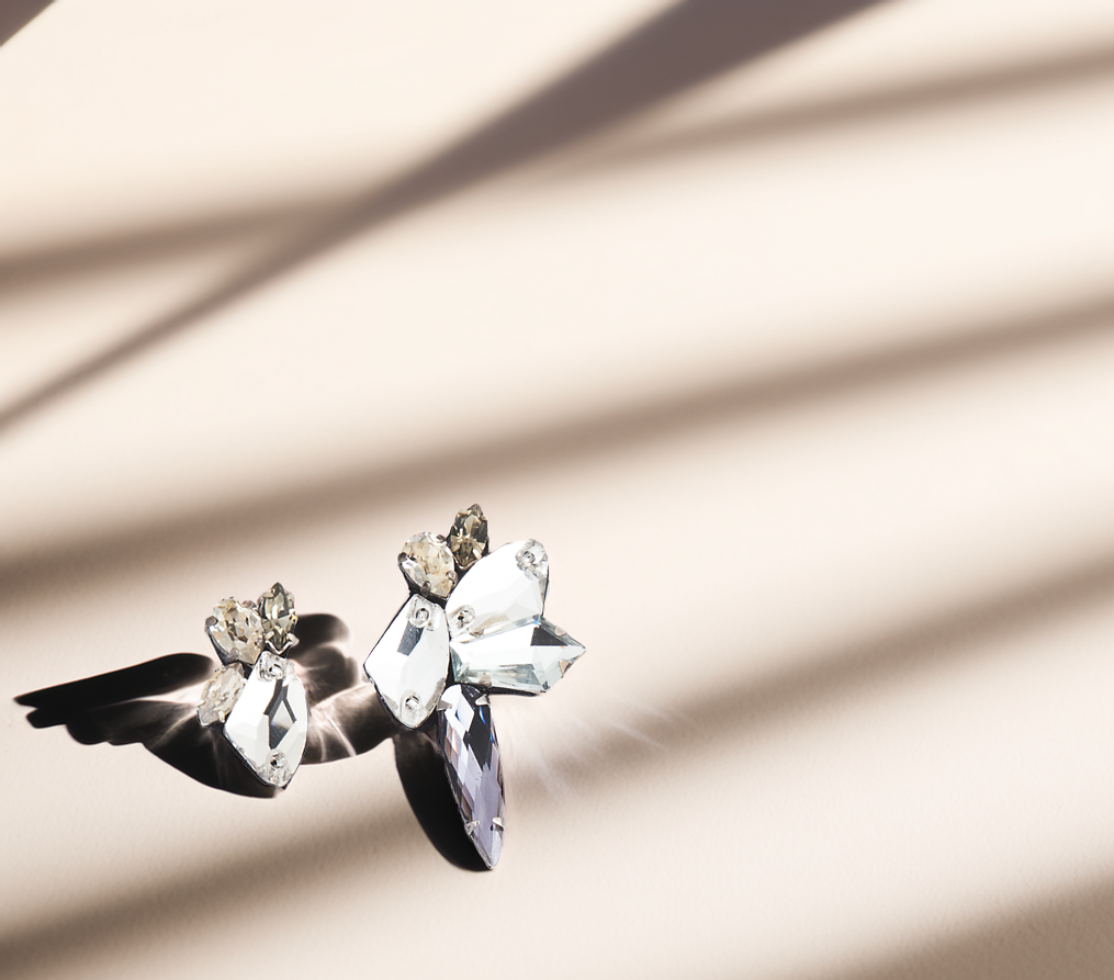Silver Broken Star Earrings