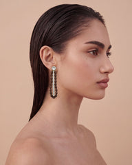 Garnet drop earrings