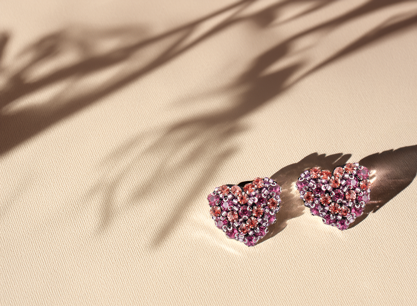 Pink Heart Earrings
