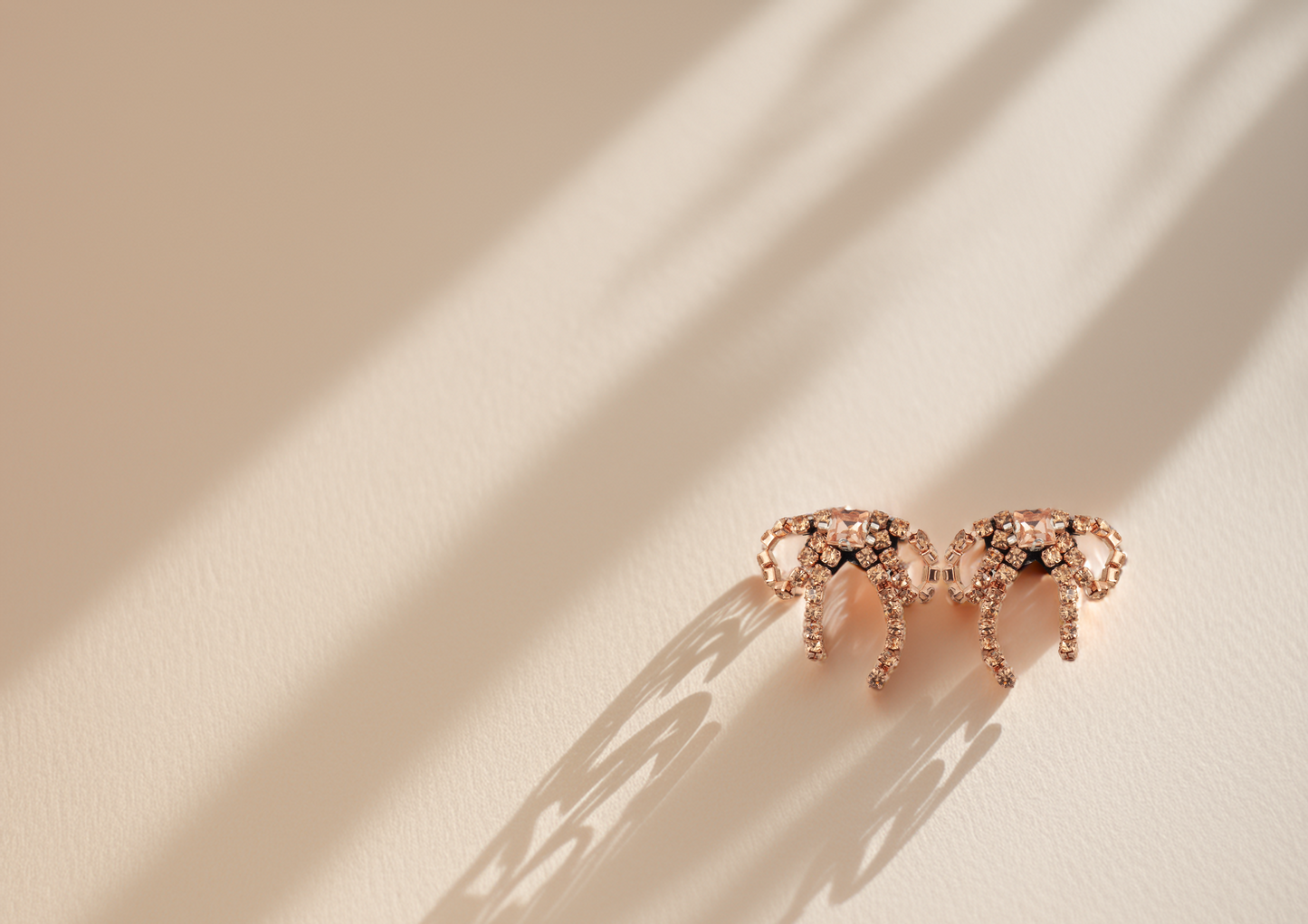 Rose Gold Bow Earrings