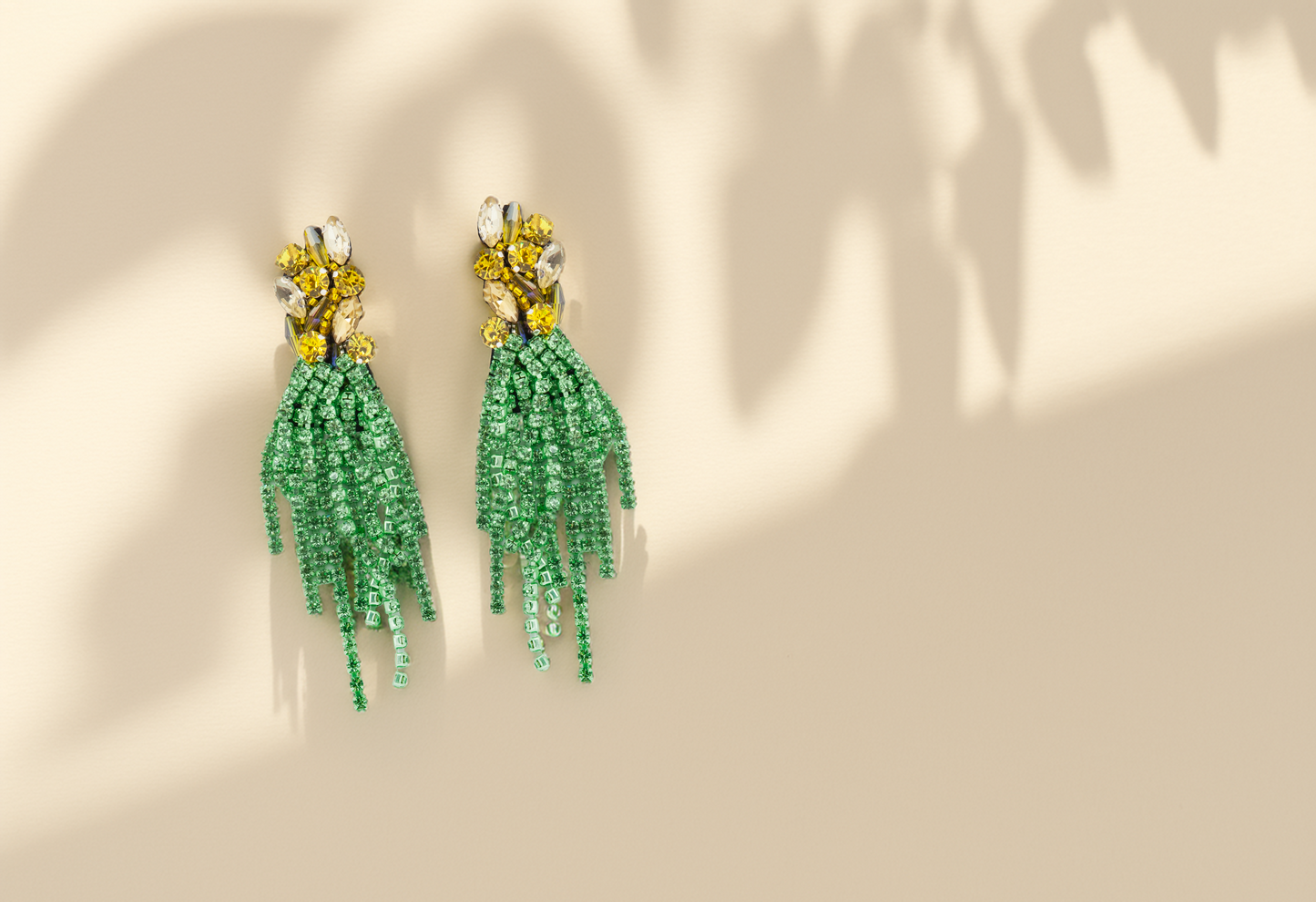 Green Yellow Earrings