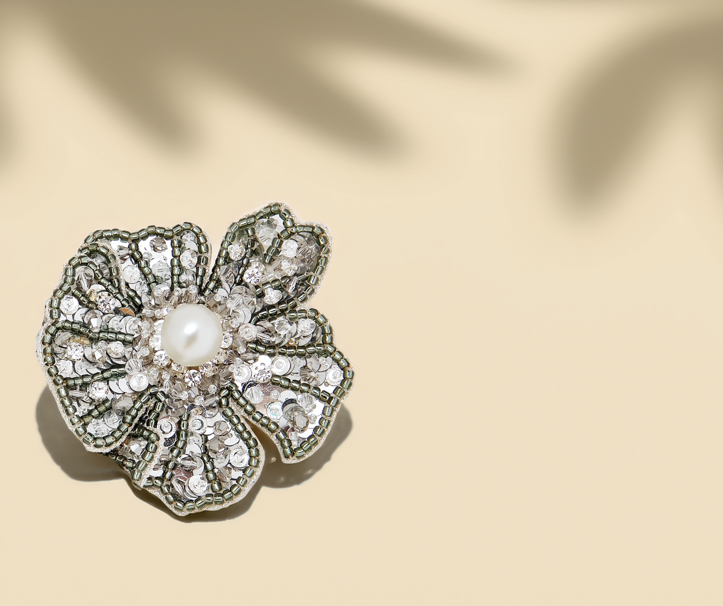 Silver Flower Brooch