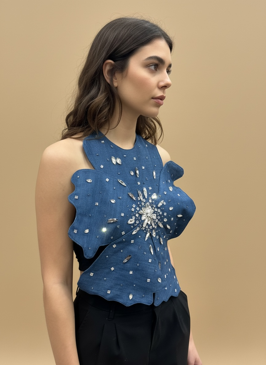 Flower burst crop top