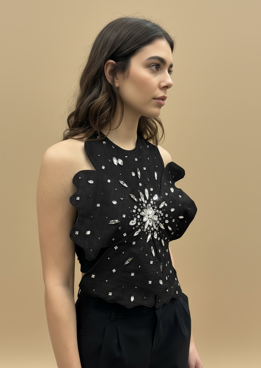 Flower burst crop top