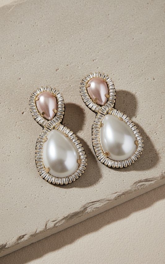 Pink Pearl Earrings