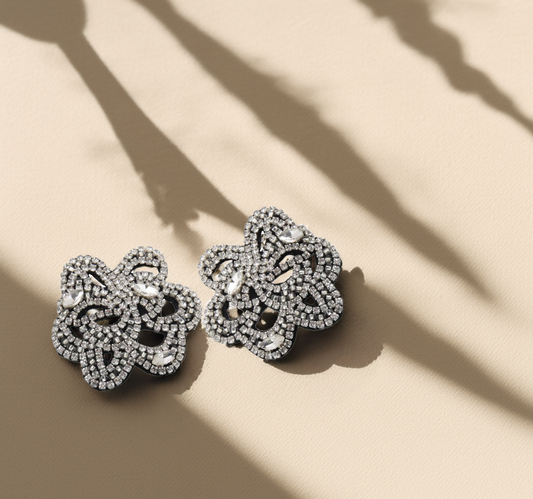 Silver Flower Earrings