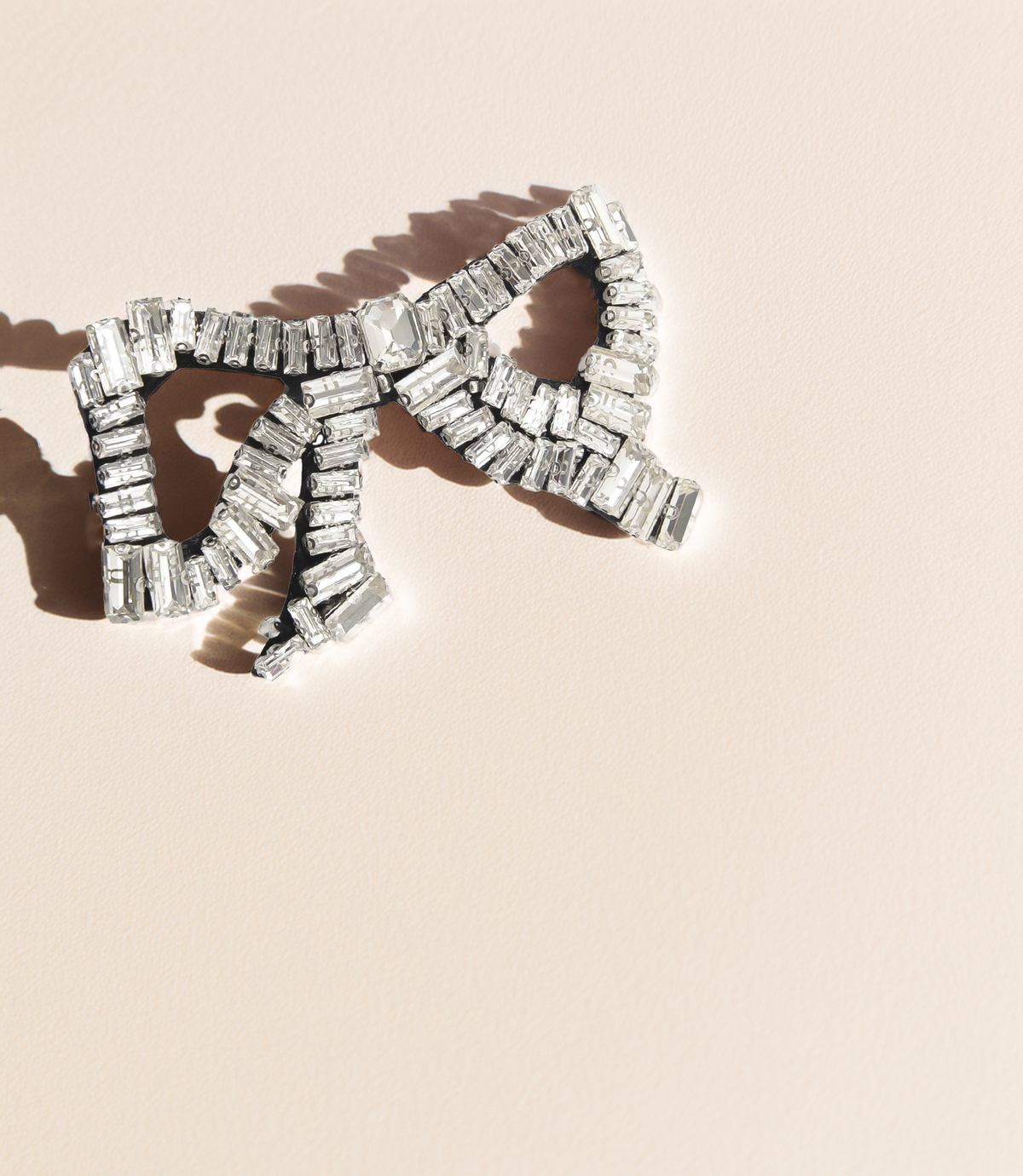 Crystal Bow Brooch