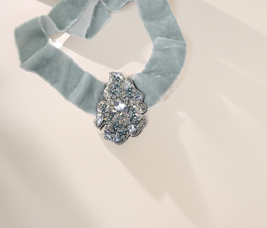 Blue Velvet Necklace
