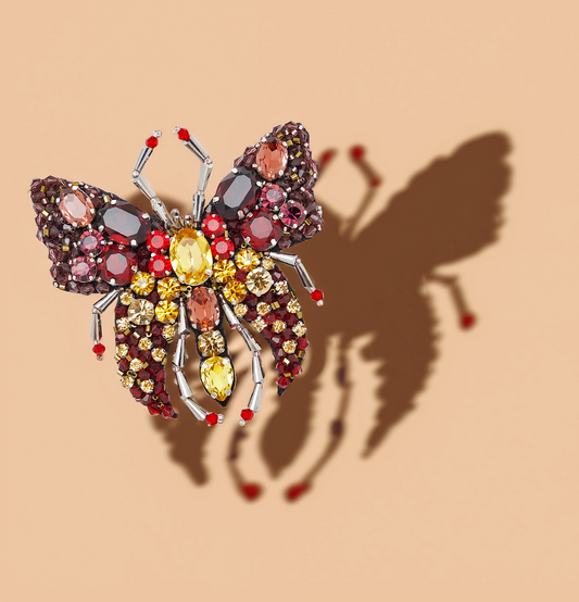 Fire Butterfly Brooch
