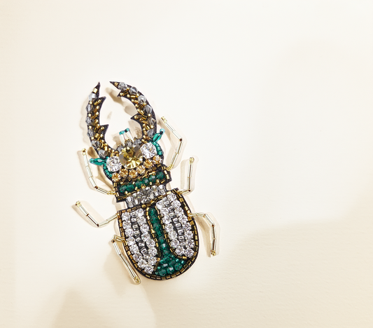 Green Royal Bug Brooch