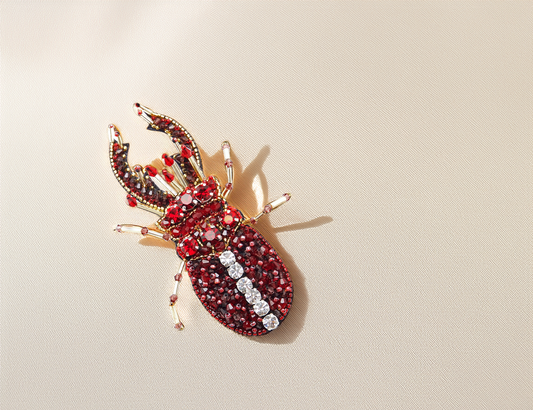 Red Royal Bug Brooch