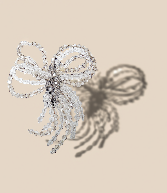 Silver Bow Brooch