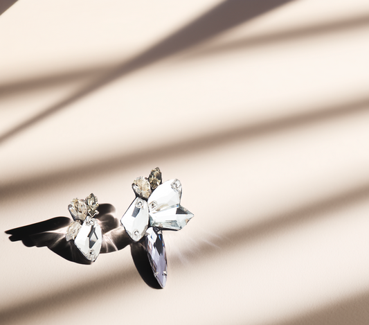 Silver Broken Star Earrings
