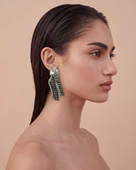 Grey Rhinestone earrings