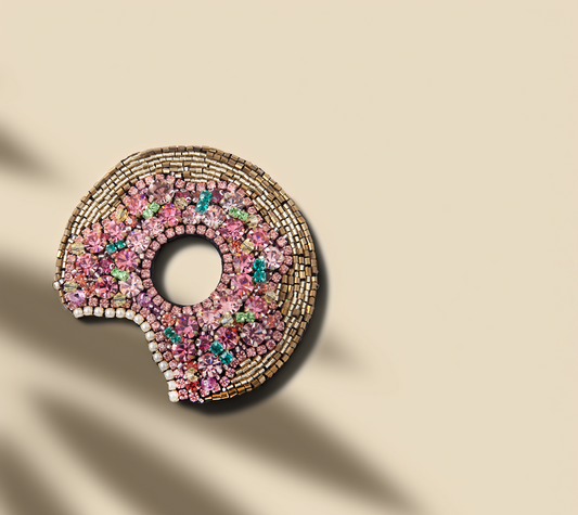 Pink Donut Brooch