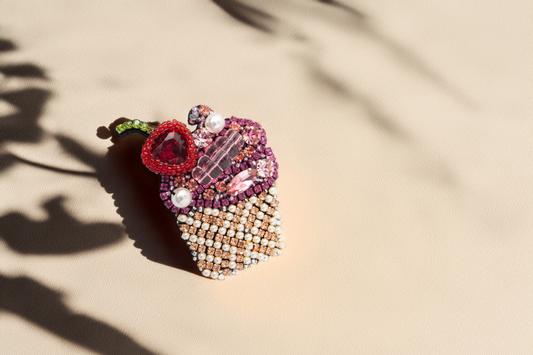 Pink Bucket Brooch