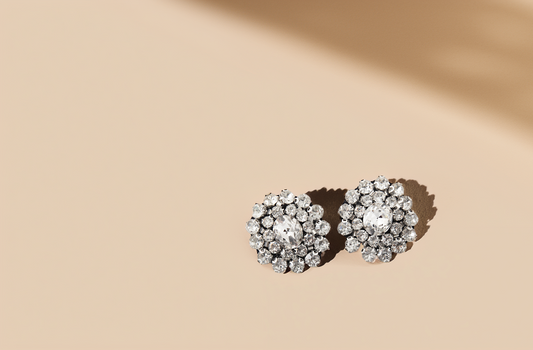 Silver Glitter Earrings