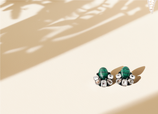 Green Spark Earrings