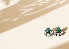 Green Spark Earrings