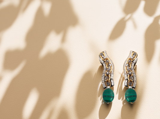 Green Drop Earrings