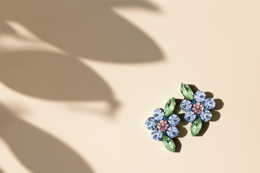 Blue Flower Earrings
