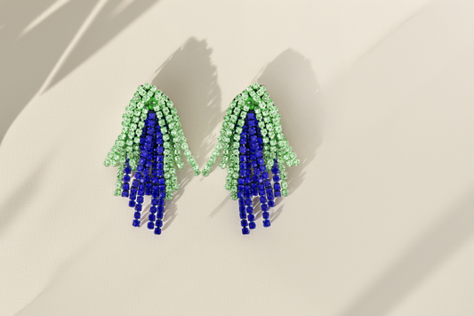 Green Blue Earrings