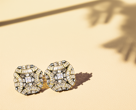 Gold Cubic Earrings