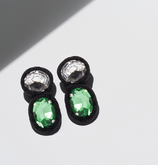 Green Drops Earrings