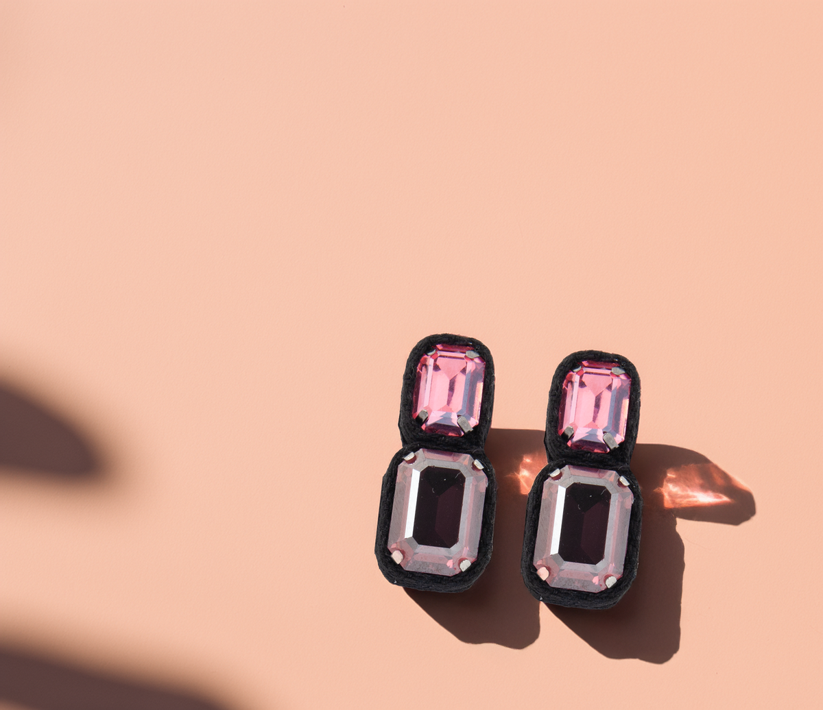 Pink Drops Earrings