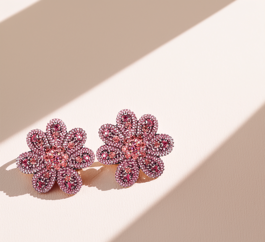 Ornate Flower Earrings