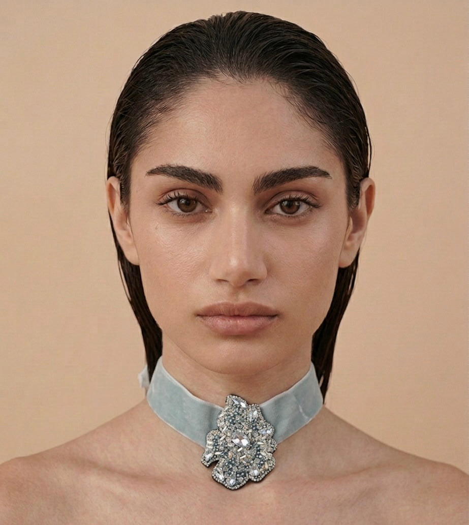 Blue Velvet Necklace
