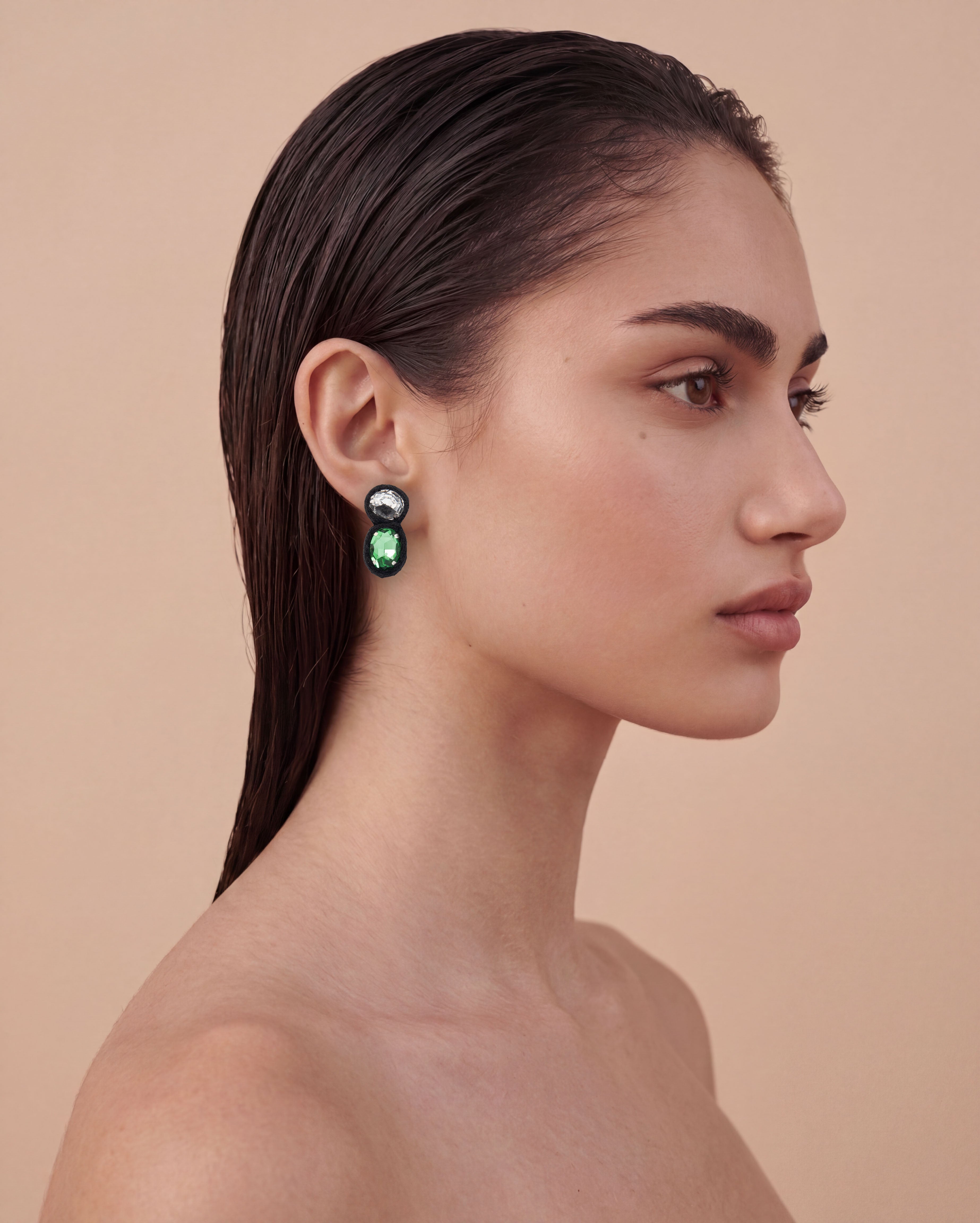 Green Drops Earrings